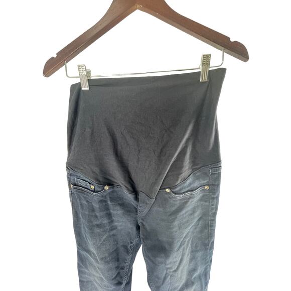 H&M Maternity Dark Wash Blue Stretch Denim Super Skinny Jeans Women's Size 6 - Picture 3 of 7